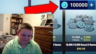 crazy kid buys 10,000 vbucks with mums credit card...