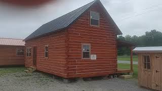 AMISH BUILT CABIN - AMISH MADE CABINS - TOUR OF BEAUTIFUL, OVER 700 SQUARE FOOT AMISH PREFAB CABINS