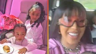 Cardi B Takes Kids on OVER-THE-TOP Private Jet to Disneyland Paris!