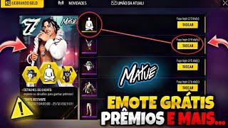 CORREE!! PEGUE O AVENTUREIRO? EMOTE DO MATUÊ GRÁTIS, MOCHILA DO COELHÃO E ITENS, NOVIDADES FREE FIRE