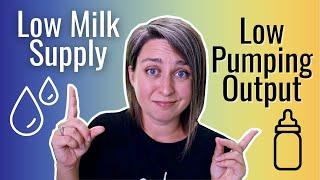 Low Milk Supply vs Low Pumping Output | THESE ARE NOT THE SAME!!