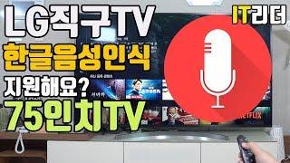 직구 LG 75인치 TV 한글음성인식 지원해요? - 해외직구TV 음성인식 테스트