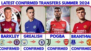 LATEST CONFIRMED TRANSFERS SUMMER 2024, Barkley to Aston villa,Pogba to Arsenal,Jarrad to united