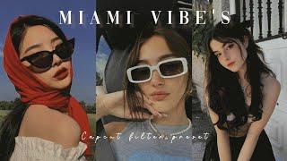 capcut aesthetic filter preset // Miami vibe's
