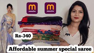 *MEESHO*saree haul -550 | Meesho Party Wear orgenza saree haul  | Affordable Party wear saree haul