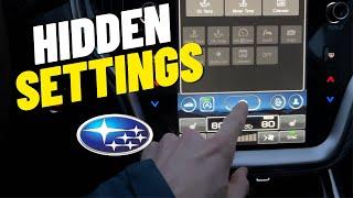 5 Hidden Touch Screen Settings on the Subaru Outback