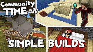 Minecraft: Barbecue, Bed, Sandcastle - Simple Builds - Community Time #10