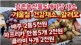 겨울철 이런 채소 드세요...콜라비,비트등 저렴,  배추2통 5천원.