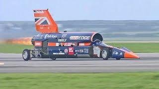 World FASTEST Rocket Car 1,000MPH Bloodhound SSC First Public Slow Runs