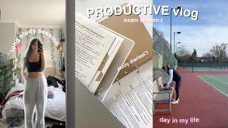 PRODUCTIVE STUDY VLOG during exam season - study with me!