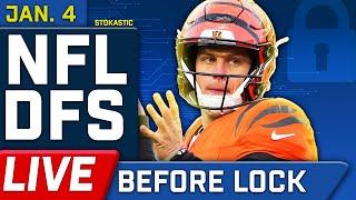 NFL DFS Live Before Lock | Week 18 NFL DFS Picks for DraftKings & FanDuel (Saturday Slate)