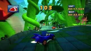 Sonic & SEGA All-Stars Racing | Time Trial: Treetops [00:31.582]