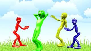 Головоломка - неправильные головы главные супергерои - зеленый - инопланетянин - танец