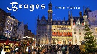 Bruges Belgium Christmas Markets With An Enchanting Cosy Atmosphere in 4K True HDR