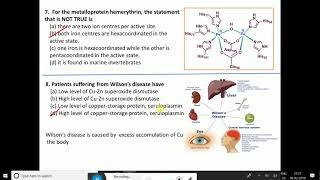 #SET #NET Exam #Solved questions from #Bioinorganic Chemistry