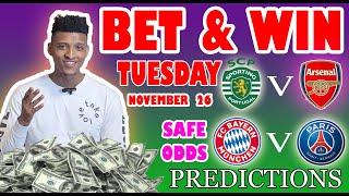 Europa Champions League Football Prediction Today 26-11-2024 | Betting tips Today | Safe investments