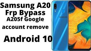 Samsung A20 Frp bypass A205f |google account remove| without samsung account