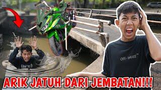 PAR4HARIK J4TUH DI JEMBATAN BAWA MOTOR ZX, Saputra P4nik Banget!! | Mikael TubeHD