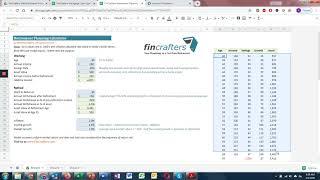 How to Use FinCrafters Retirement Planning Calculator