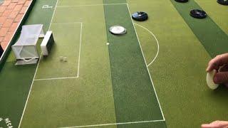 Buttons fly in Brazilian table-top football game