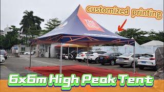 6x6m High Peak Tent with customized printing