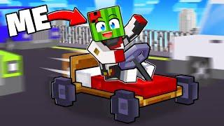 I Turned My BED Into A RACE CAR In Minecraft!