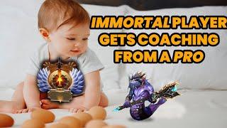 Dota 2 Pro Educates Immortal Player During Live Coaching