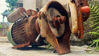 The Secret to Reviving Ancient Rusted Bean Grinder  Incredible Restoration Damaged 1863 Motor