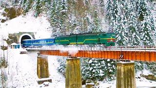 Old rail tunnels and bridges in Carpathians - Trains in tunnels