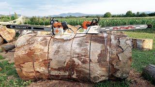 Stihl MS 661c and MS 651 "fixing things" after a Husqvarna 365 ==)))