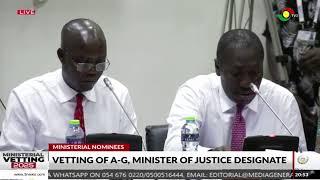 Vetting of A-G, Minister for Justice Designate