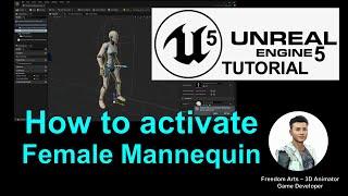 How to activate Female Mannequin in UE5 - Unreal Engine 5 Tutorial