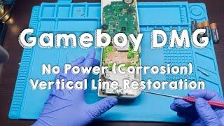 Nintendo Gameboy DMG No Power - Corroded Terminal/Vertical Line Fix - Handheld 02 of 47