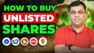 How to BUY UNLISTED SHARES? Pre-IPO Shares of Swiggy, OYO, NSE, boAt, SBI MF, CSK, Mobikwik & more