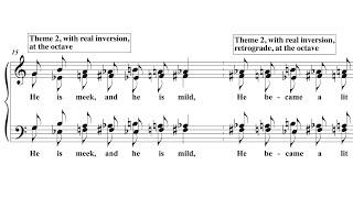 The Lamb (Tavener) Motivic Development analysis