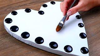 CREATIVE PAITING IDEAS on Heart Canvas | Easy Art Compilation
