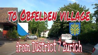 Driving from District 7 Zurich to Obfelden village_Zurich - Switzerland