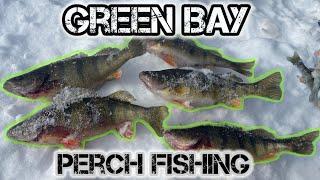 Green Bay Perch Fishing [ 2 days of ice fishing !! ]