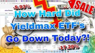 YMAX ETF's Took HEAVY Falls Today WHAT Happened & Why Are Yieldmax ETF's Crashing (YMAX, NVDY, CONY)