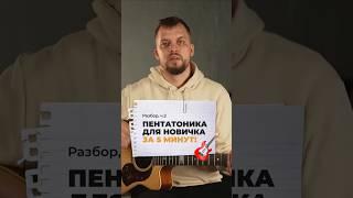Пентатоника для НОВИЧКА за 5 МИНУТ!  Часть 2 #гитарист #урокигитары