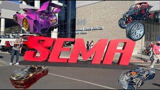 SEMA SHOW 2021 TOUR + CRAZIEST BUILDS OF THE YEAR!! TESLA TUNNEL, DRIVING NEW HURACAN!