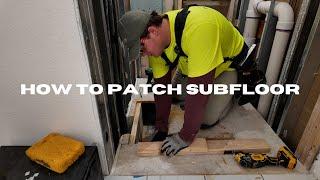 How To Patch A Shower Subfloor | Kansas City Condo Remodel