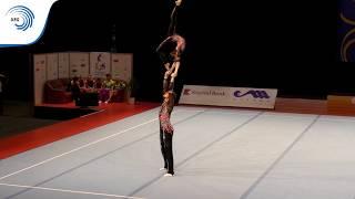 Elena MURASHKO & Ivan NESTERENKO (RUS) - 2015 junior All-Around Acrobatic European Champions