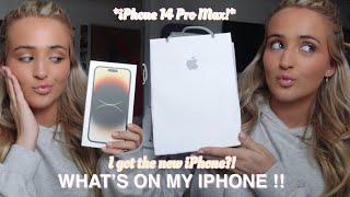 *NEW* IPHONE 14 PRO MAX UNBOXING + WHAT'S ON MY IPHONE?