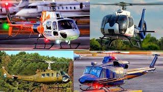 40+ Minutes Helicopters Mega compilation: UH-1, EC30,AS350, Bell-206, BK117C-2, Bell-412,R66