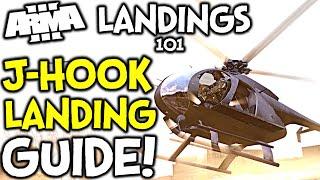 ArmA 3 Helicopter Landings Guide 101 ► How to Land Fast! (THE J-HOOK LANDING)