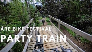 Party Train behind Martin Södeströem on Swedish's most famous Jump Trail | Åre Bike Festival