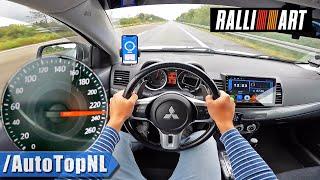 Mitsubishi Lancer Ralliart TOP SPEED on AUTOBAHN [NO SPEED LIMIT] by AutoTopNL