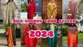 Latest silk boubou gown styles | Satin kaftan styles |Abaya styles | African fashion styles