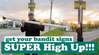 DIY Bandit Sign Hammer Stapler EXTENDER - Staple Your Signs SUPER High - Real Estate Journey